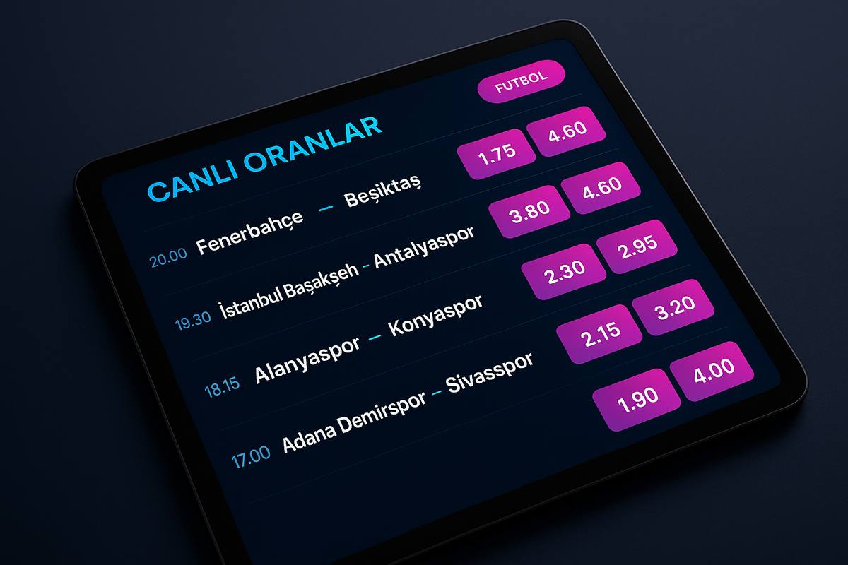 Bettilt canlı bahis dashboard tablet